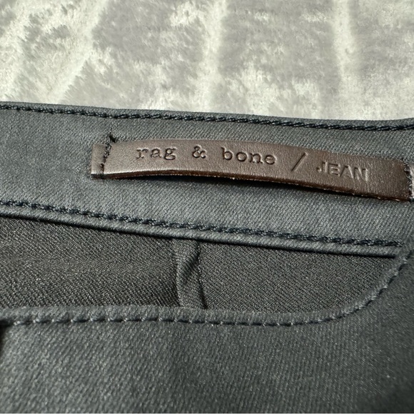 Rag & Bone Shoreditch Black Split Separating Open Knit Skinny Jeans Size 31 - Picture 5 of 10